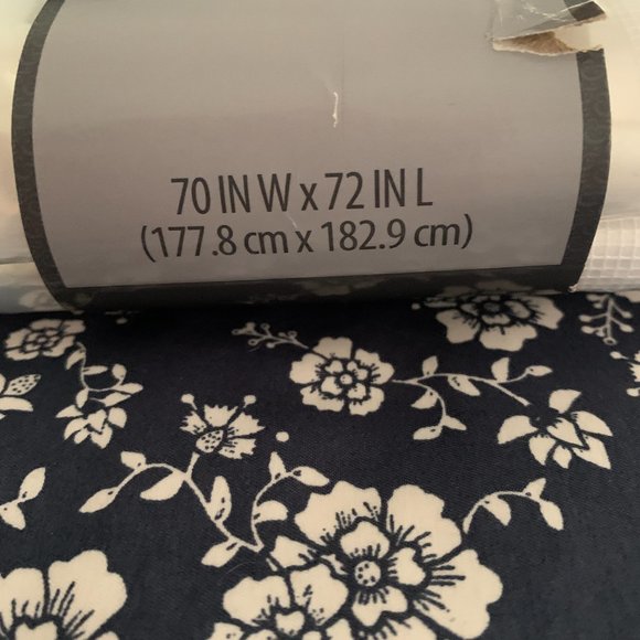 New 72" Amazerbath Polyester White Waffle Pattern Shower Curtain & BHG Liner - Picture 7 of 9